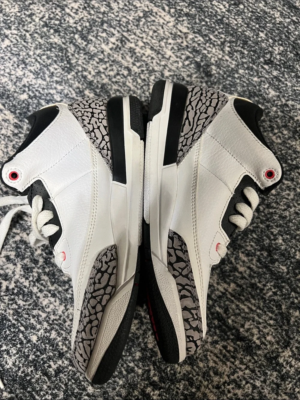 BACK TO SCHOOL SALE Jordan Kids White Black Sneakers with Red Details